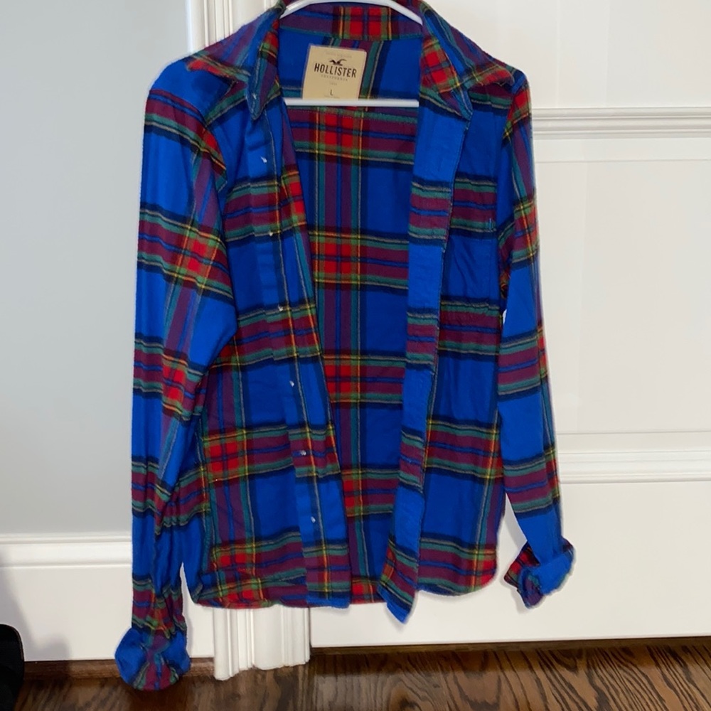Hollister Size Large Plaid Flannel